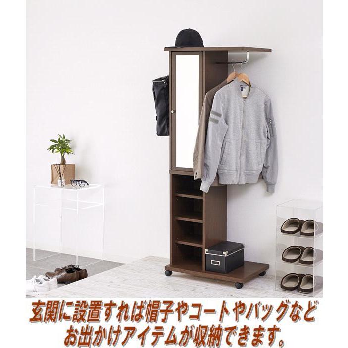 ◇ 収納BOX　ハンガーラック　16BOX 連結自由　ブラウン　茶色　即購入OK クロシオ 62136 ミラー付き ハンガーラック ブラウン 送料無料(北海道