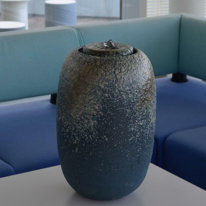 重蔵窯　 a.small水琴窟　琴音Ｓ−３　青古信楽【未使用品】 送料無料】信楽焼 水琴窟 琴音 a.small S-3 青古信楽【メーカー直送