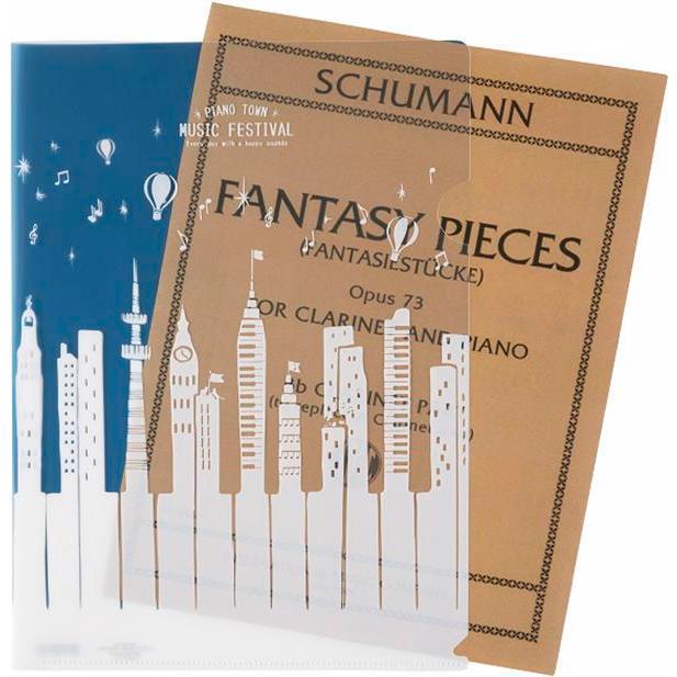 セトクラフト SCB-1037-18 クリアファイル A4 5枚入り Piano Town