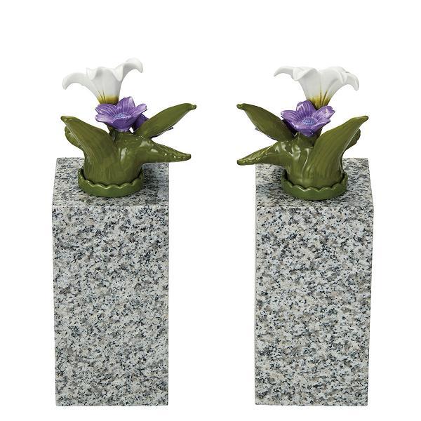 花RENNU P24-0881-WH カレンヌ 墓花 S ユリ ホワイト 1対(2個 花RENNU P24-0881-WH カレンヌ 墓花 S ユリ ホワイト 1対(2個