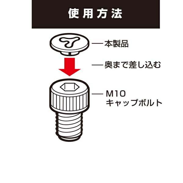 TANAX BCF-10 M10ボルトキャップ フラット ブラック 2個入り TANAX BCF-10 M10ボルトキャップ フラット ブラック 2個入り