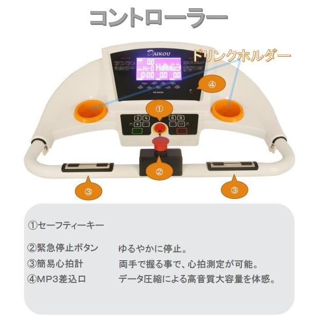 大広　ダイコウ　DK-9423A　家庭用低速電動ウォーカー　メーカー直送　代引/同梱不可　ランニングマシン　ウォーキングマシン　ルームランナーの画像