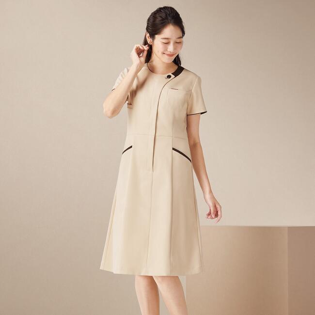 FOLK　フォーク　3026SC　nuovo　レディース　ワンピース　エクルベージュ×ブラウン　S〜4L　ヌーヴォ　お取り寄せ　女性用　事務服　受付嬢｜kcm-onlineshop｜12