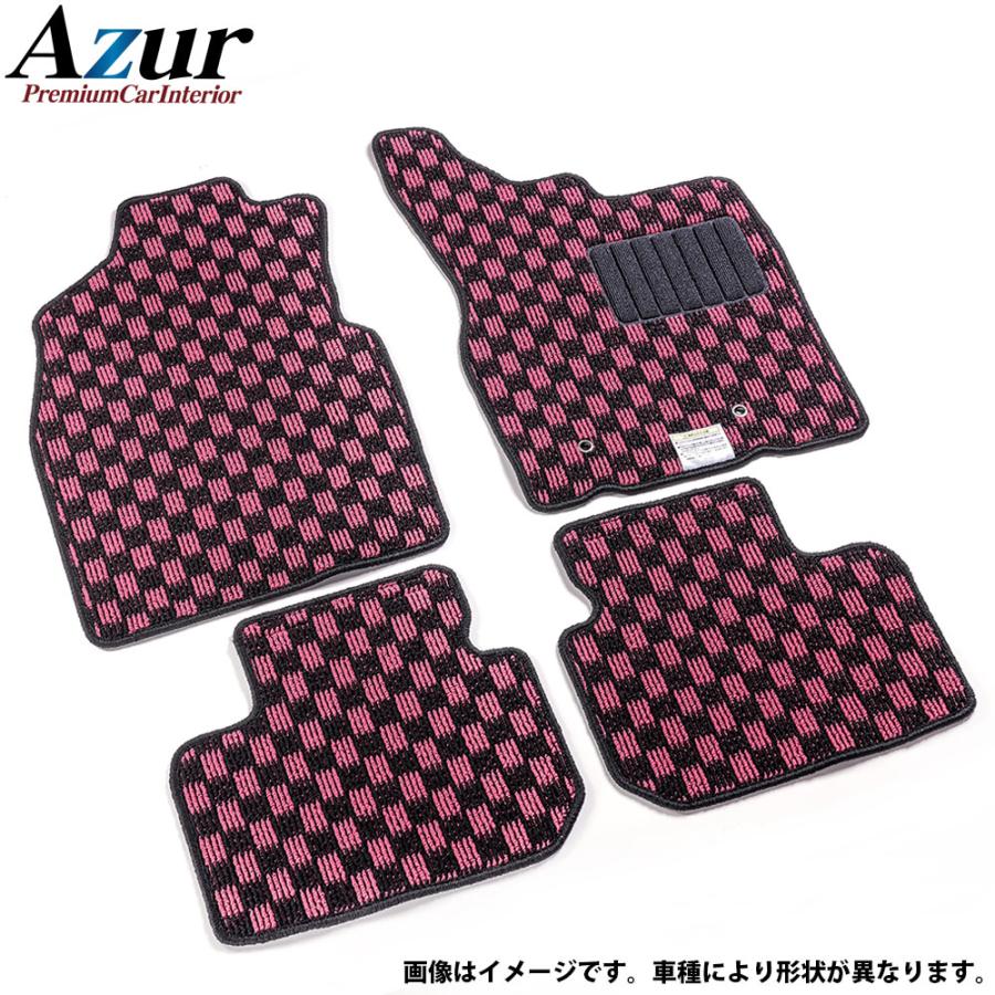 Azur フロアマット チェック柄 ピンク エブリイワゴン DA17W (H27.02