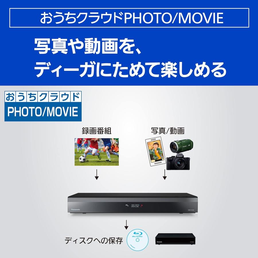 新品 パナソニック 2TB 7チューナー ブルーレイレコーダー 全録 6チャンネル同時録画 どこでもディーガ対応 全自動DIGA DMR-2X202の画像