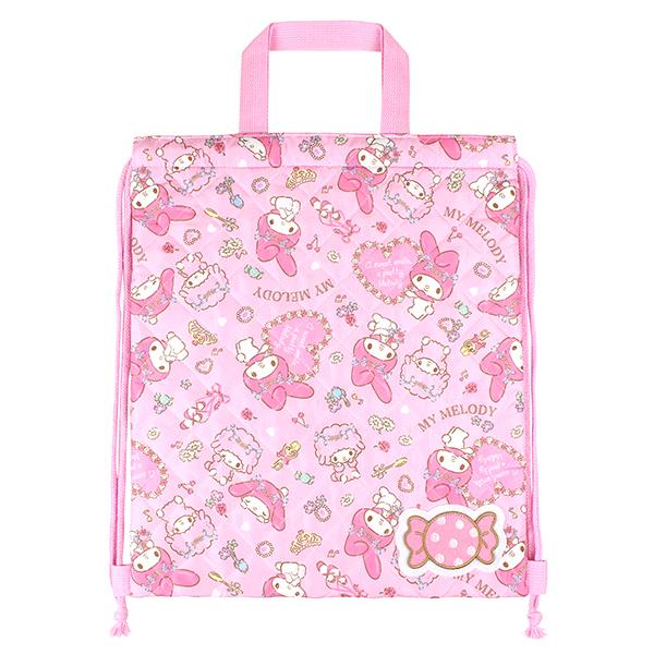 刺繍可 新柄 マイメロディ キルトナップサック お名前ワッペン付き リュックサック キッズ マイメロ My 低価格化 女の子 ピンク 名入れ Sanrio Melody