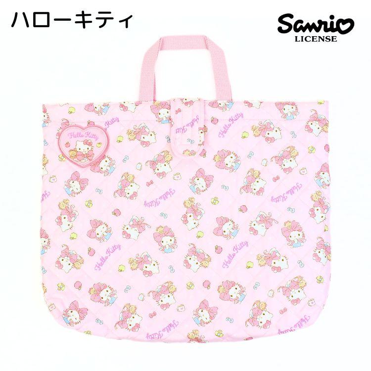 刺繍可 ハローキティ マイメロディ クロミ キルトレッスンバッグ大 お