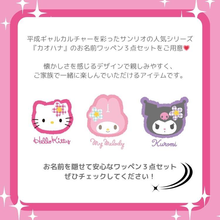メール便商品2個以上で送料無料 サンリオ めくれるワッペン3点セット