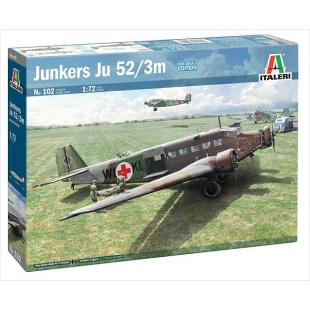 イタレリ 1/72 WW2 ドイツ軍 ユンカース Ju-52.3m輸送機 プラモデル IT0102 | 