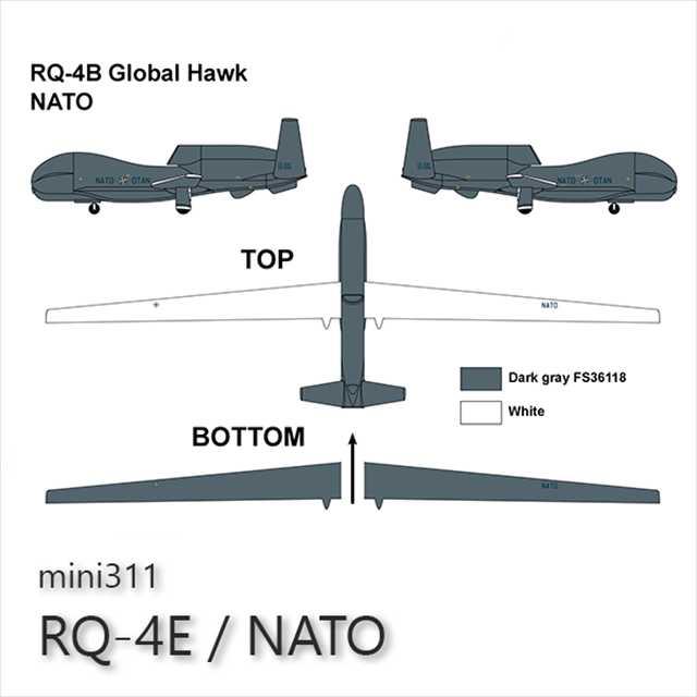 ミニウイング 1/144 ノースロップ グラマン RQ-4B グローバルホーク NATO軍  袋パッケージ プラモデル mini311 |  | 02