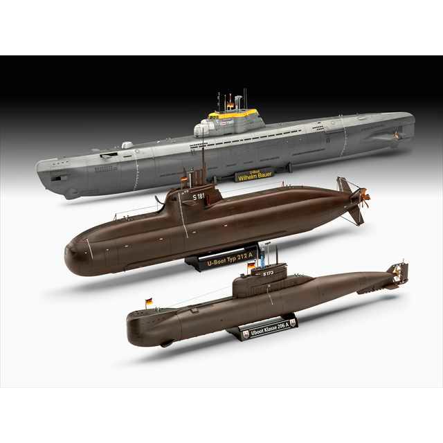 Revell レベル 1/144 ドイツ連邦軍70周年記念 海軍潜水艦3隻セット