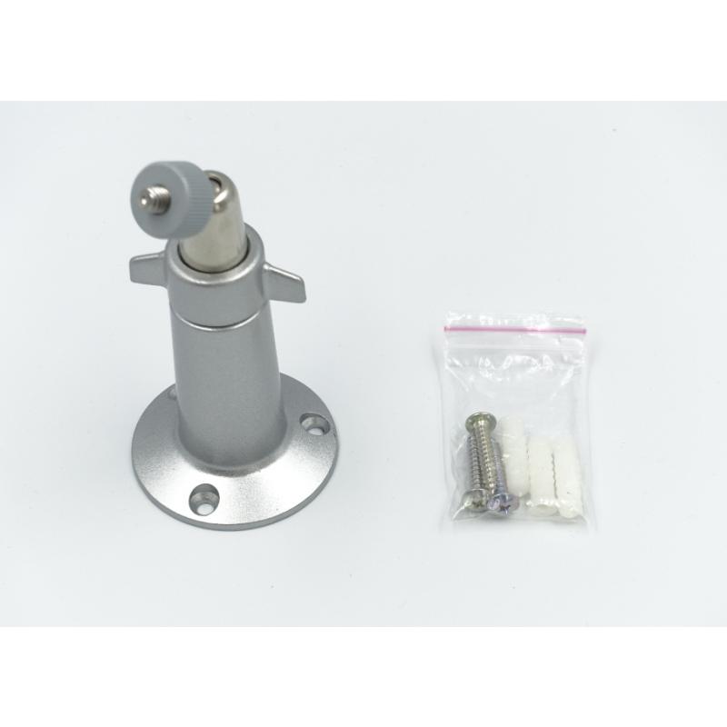 防犯カメラ用 アルミ製ブラケット金具（シルバー） 壁面や天井面に