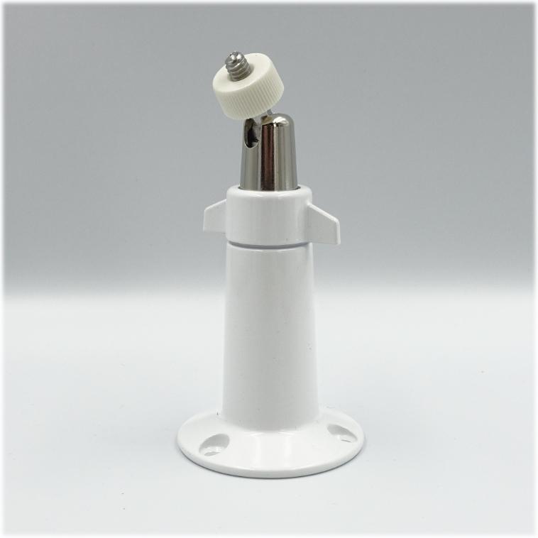 ホワイトセキュリティカメラ 壁取り付け用 防犯カメラ用 アルミ製ブラケット金具（ホワイト） 壁面や天井面に