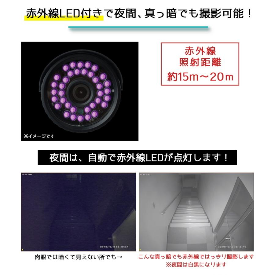 防犯カメラ 屋内用ドーム型監視カメラ 220万画素 AHD・アナログ出力