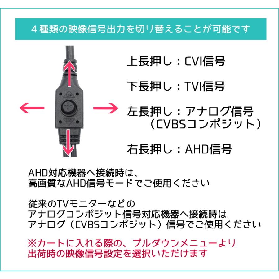 防犯カメラ 屋内用ドーム型監視カメラ 220万画素 AHD・アナログ出力