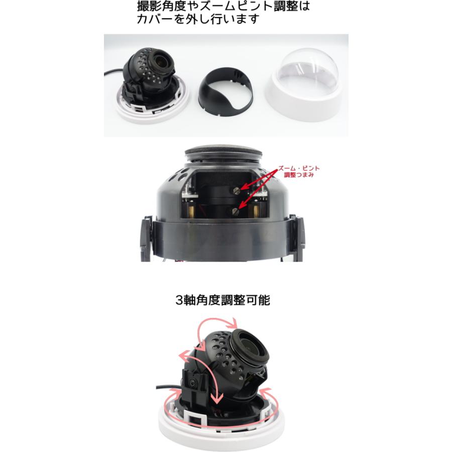 防犯カメラ 防犯カメラ 屋内用ドーム型監視カメラ 220万画素 AHD・アナログ