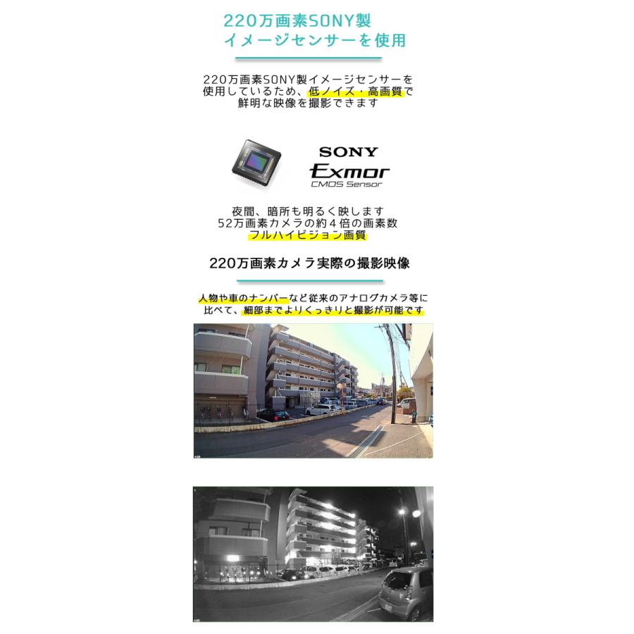 欠品中】防犯カメラ 屋外防雨バレット型監視カメラ 220万画素 AHD