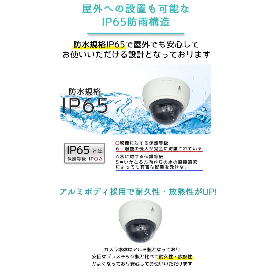 防犯カメラ 屋外防雨電動ズームレンズドーム型監視カメラ 220万画素