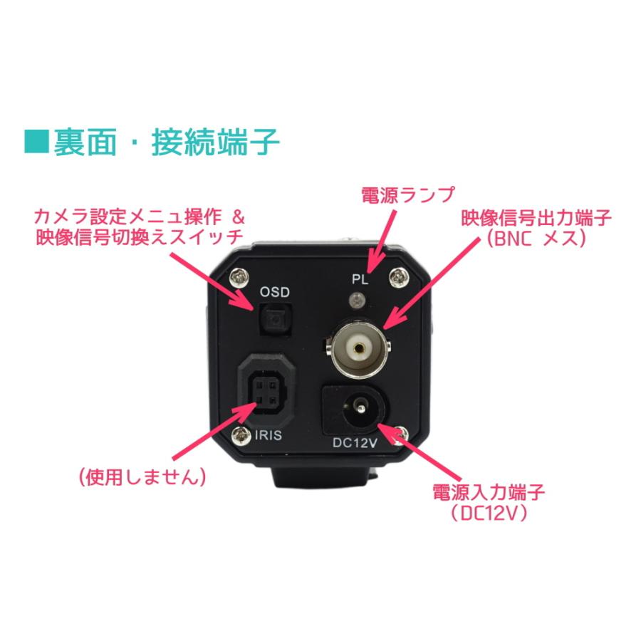 防犯カメラ 屋内用小型カメラ 220万画素 AHD・アナログ出力可能 左右