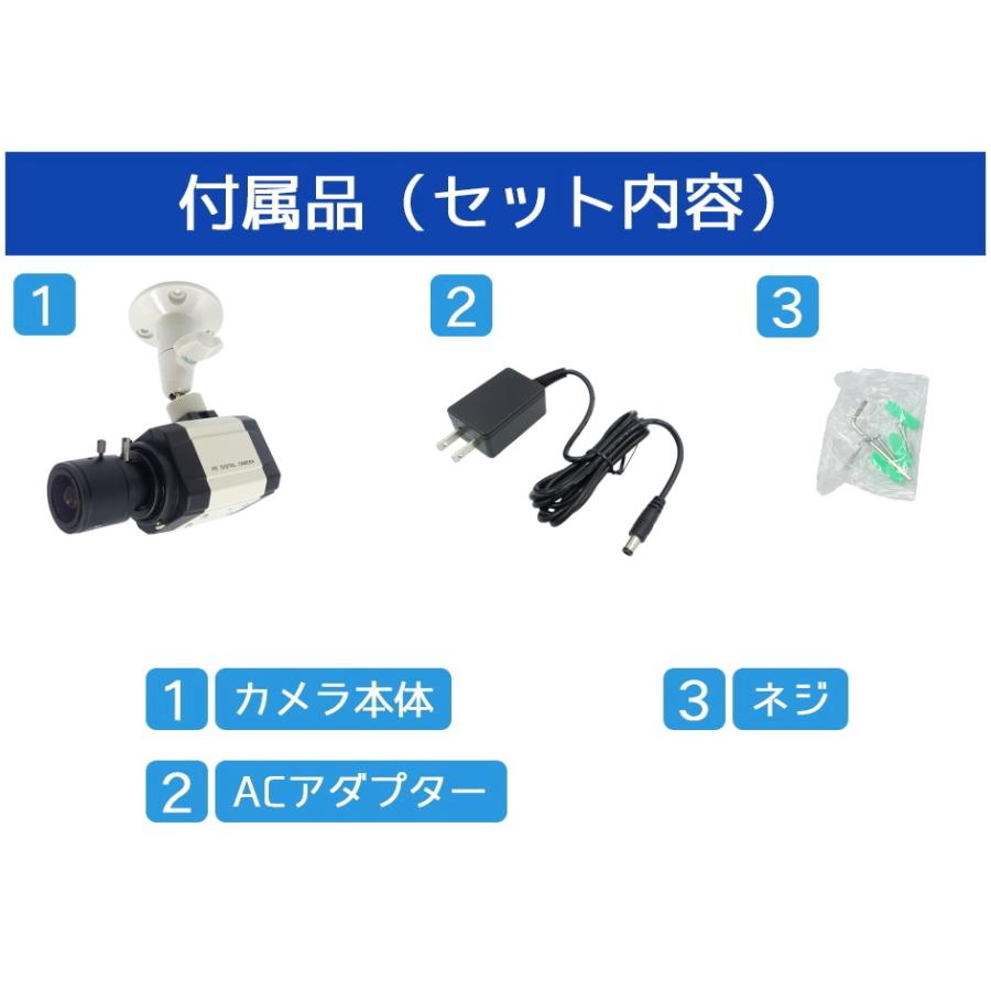 防犯カメラ 屋内用小型カメラ 220万画素 AHD・アナログ出力可能 左右