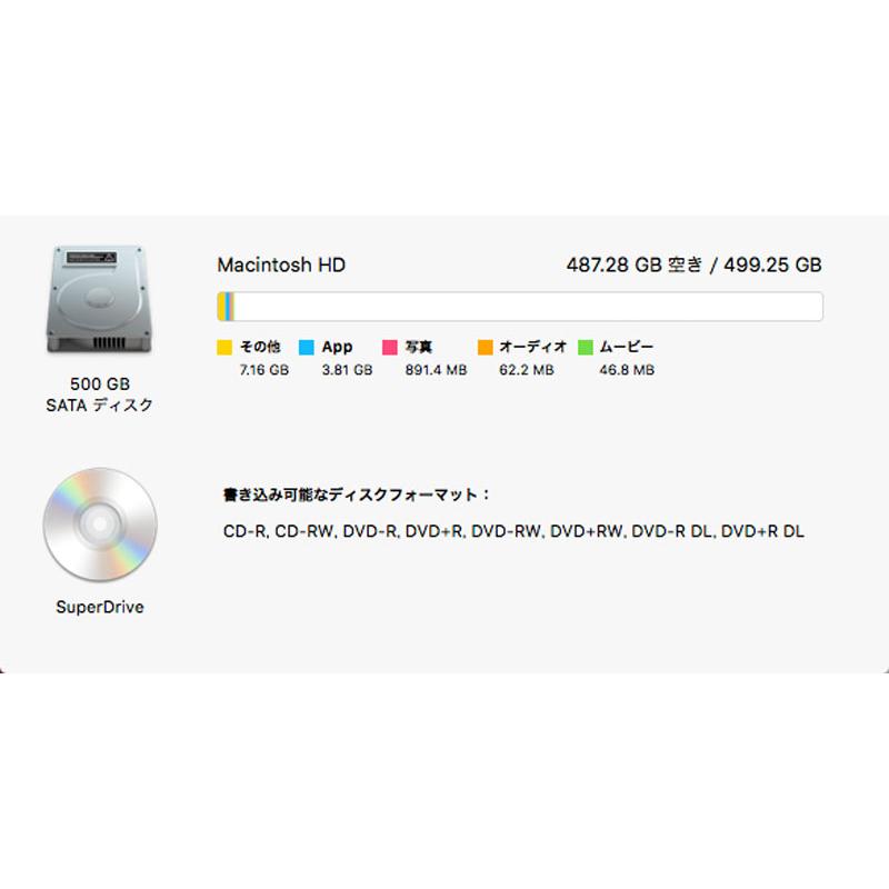 iMac（Apple） 中古 MacOS ElCapitan 動作確認済 20型液晶 ☆ Apple 
