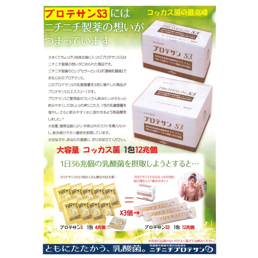 プロテサンS3 (31包入x1箱)ニチニチ製薬・会員限定販売品・1包12兆個