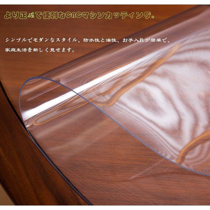 注目ブランドのギフト 耐久汚れ防止 厚さ1.5mm防水 円形直径140cm テーブルクロステーブルマット 透明 PVC製 耐熱 . 縮みなし