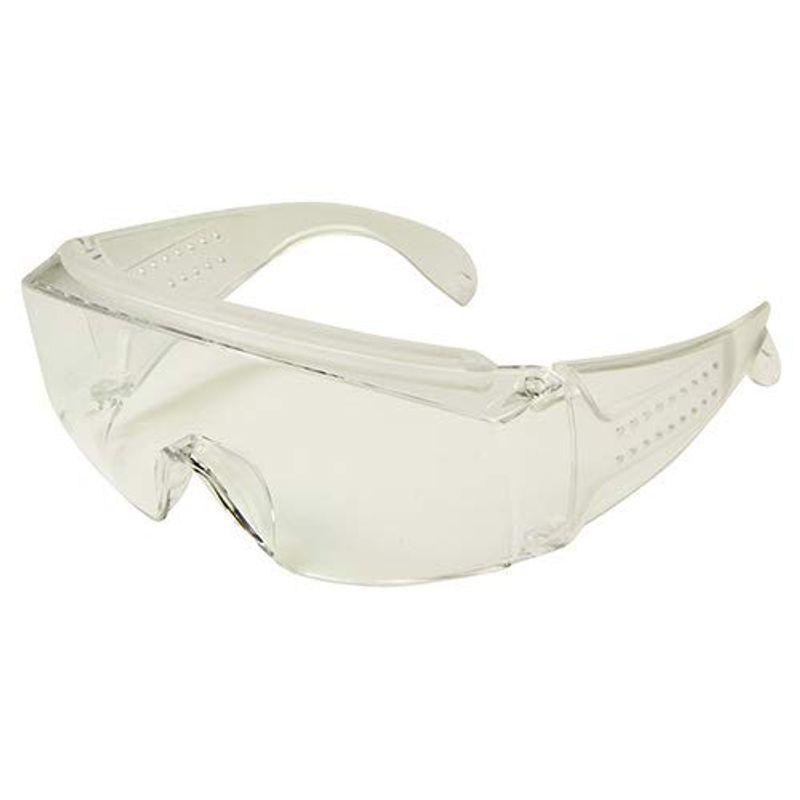 SK11　眼鏡の上からかけられる　セフティグラス　サイドカバー付き　JIS規格品　SG-11　（まとめ買い10個セット）