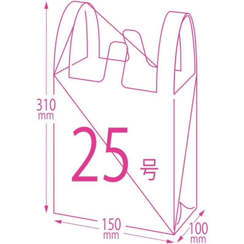 レジ袋 乳白 関西25号 関東8号 ヨコ15cm×タテ31cm 厚み0.011mm 12,000枚入Bedwin Mart - 2