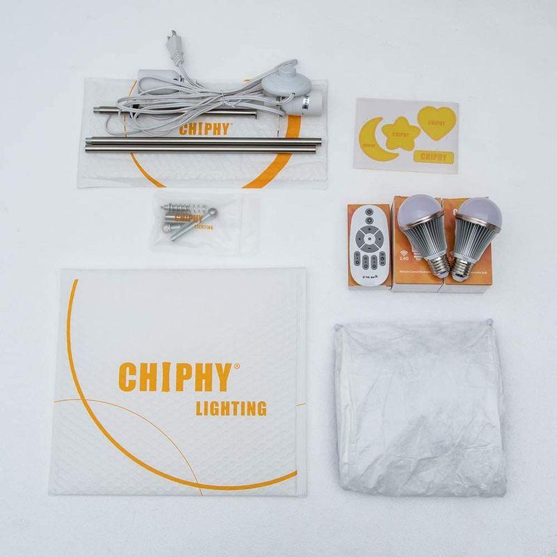 CHIPHY　フロアライト、フロアランプ、フロアスタンド　、イルミネーション　、LED電球（１２Ｗ　２）、１０段階調光・調色温　、無線式リモ