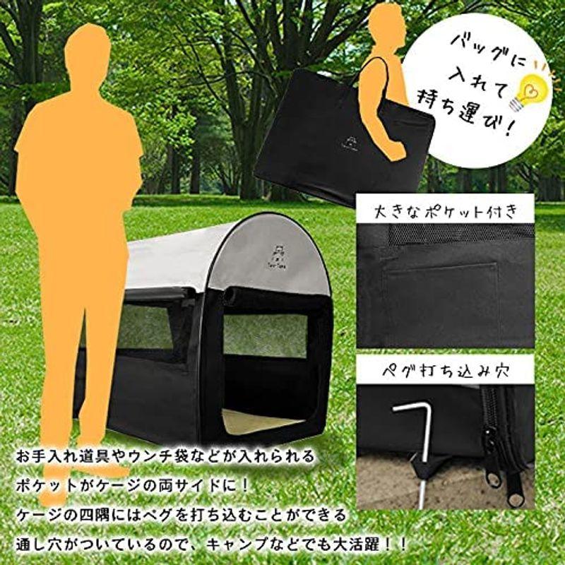 Taro-Tama 折りたたみ ソフトケージ 犬 猫 キャリーバッグ付超大型 LLサイズ（XL）