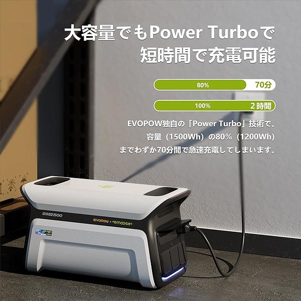 emooseポータブル電源 1500Wh 大容量 AC出力2400W(瞬間最大3600W emooseポータブル電源 1500Wh 大容量 AC出力2400W(瞬間最大3600W