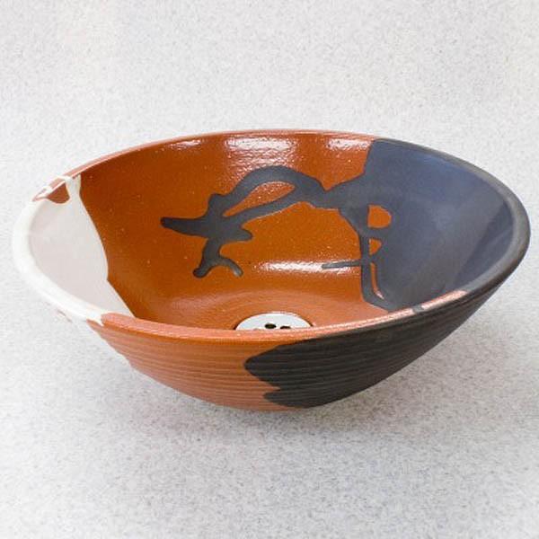 HI-048】信楽焼洗面ボウル！庭先やトイレなどにオススメの手洗い