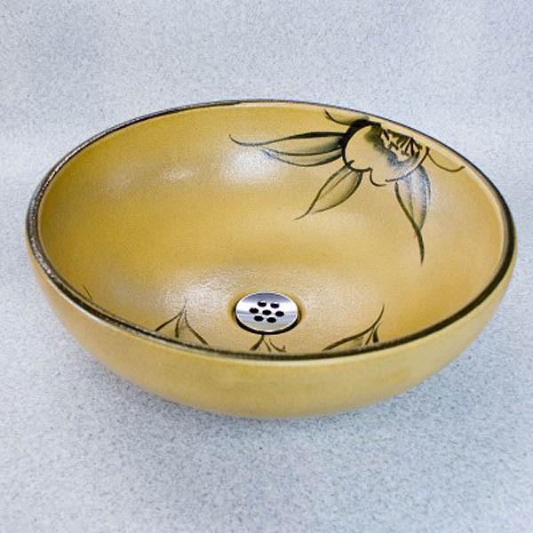 HI-107】信楽焼洗面ボウル！庭先やトイレなどにオススメの手洗い鉢