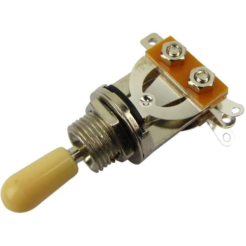 Musiclily 3 WAY ミリ規格トグルスイッチ ショートタイプ レスポールギター用、クリームノブ 20211114100308