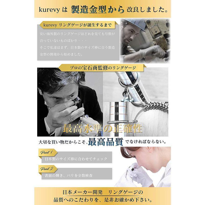 kurevy 宝石商監修 リングゲージ サイズゲージ 日本標準規格 1号-28号