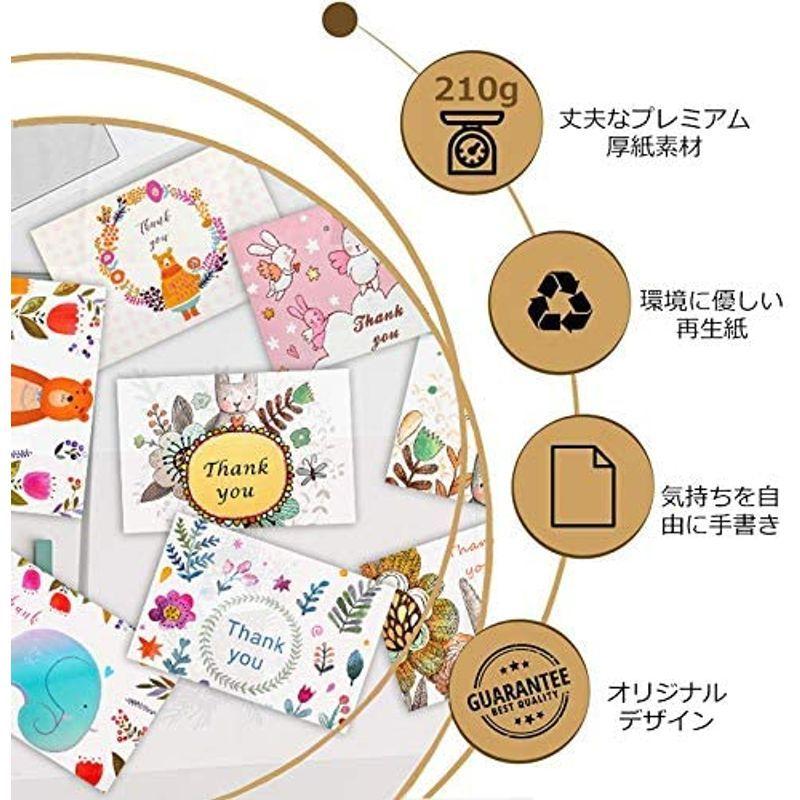 メッセージカード かわいい レターセット Casebuy 感謝カード グリーティングカード 可愛い動物 サンキューカード ありがとう Tha ケーディーラインストア 通販 Yahoo ショッピング