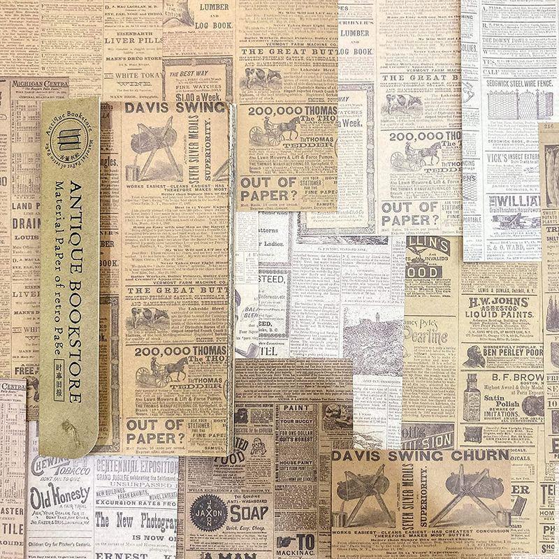 Tnyker コラージュ 素材 背景紙 デザインペーパー 60枚セット ヴィンテージ風 レトロ 古書 ジャンクジャーナル ラッピング スクラ ケーディーラインストア 通販 Yahoo ショッピング