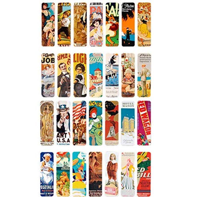 高級な しおり おしゃれ ブックマーク 素敵な 可愛い 綺麗 ２８枚 しおりセット ビンテージ ブックマーカー 予備のしおり付き Miatip