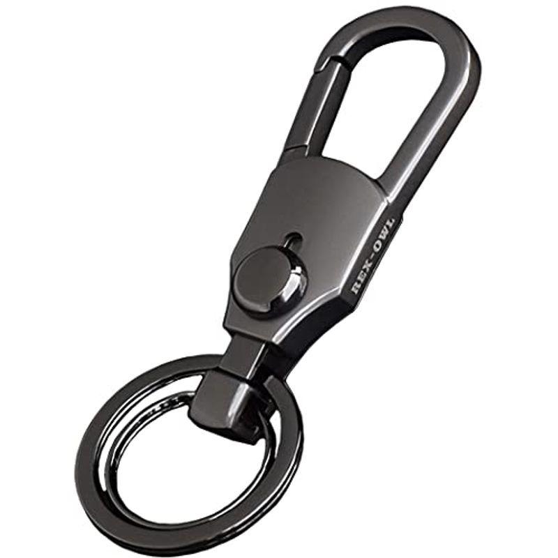 ファッション 色移り有り Rex Owl キーホルダー メンズ 取り外し可能 キーリング ダブルリング カラビナ Rkh 01 ガンメタル Ax2b2byqca Www Kbdav Ac In