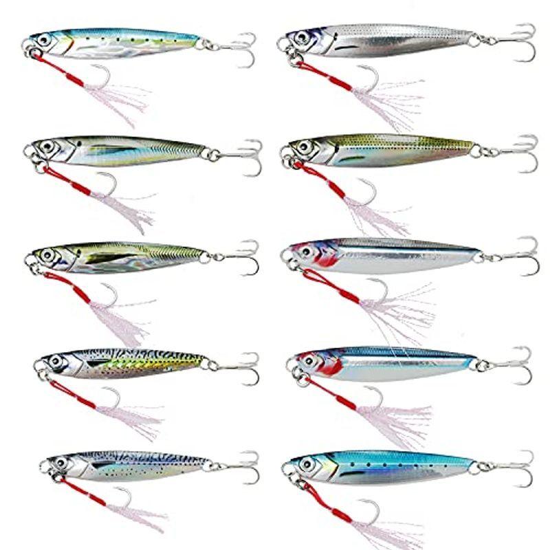 Ohf メタルジグ セット 30g 40g メタルジグセット 10個セット ライブ アシストフック付き 40 ケーディーラインストア 通販 Yahoo ショッピング
