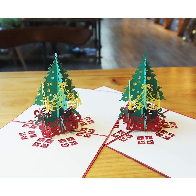 Ojsensai 切り絵立体メリークリスマスカード 手作りグリーティングカード クリスマス緑ツリー サプライズ Merry Christma ケーディーラインストア 通販 Yahoo ショッピング