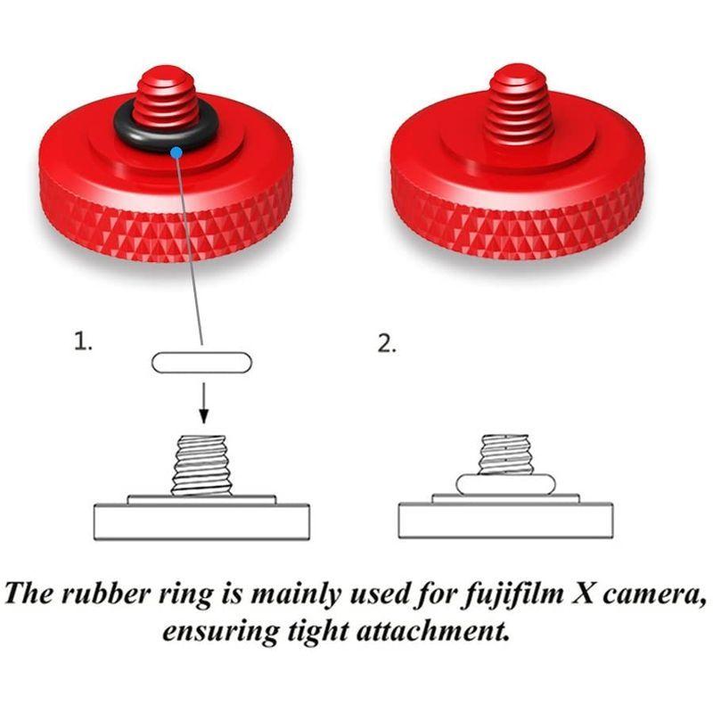 ソフトレリーズ シャッターボタン レッド + ブラック Fuji Fujifilm X100V X-T4 X-T30 X-T20 X-T3｜kdline｜08