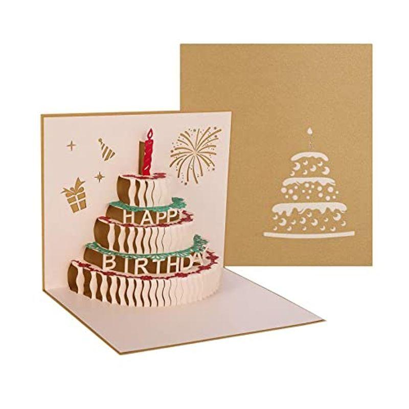 誕生日カード 3dバースデーカード バースデ ケーキ グリーティングカード グリーティングカード 寄せ書き 立体 お祝いカード 誕生日 男女 ケーディーラインストア 通販 Yahoo ショッピング
