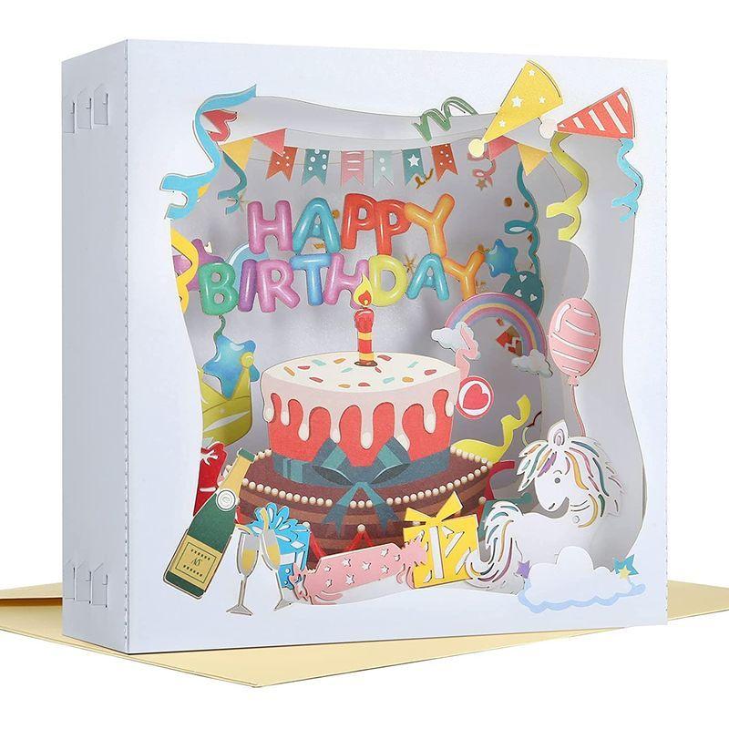 バースデーカード Kesote メッセージカード 誕生日カード 封筒付き ポップアップカード おしゃれ 立体 3dカード ケーキ 大人 ケーディーラインストア 通販 Yahoo ショッピング