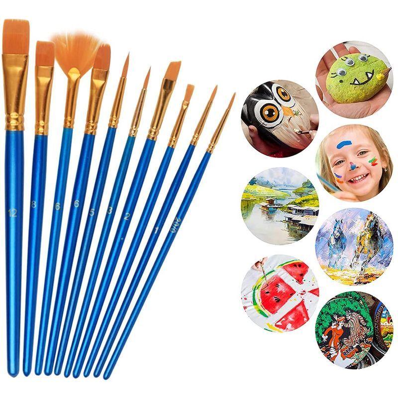 アクリル絵の具 筆 Yihuale 多用途 面相筆 ナイロン絵筆 ペイントブラシ 水彩画プラモデル 塗装十本セット 日本画 ブルー ケーディーラインストア 通販 Yahoo ショッピング