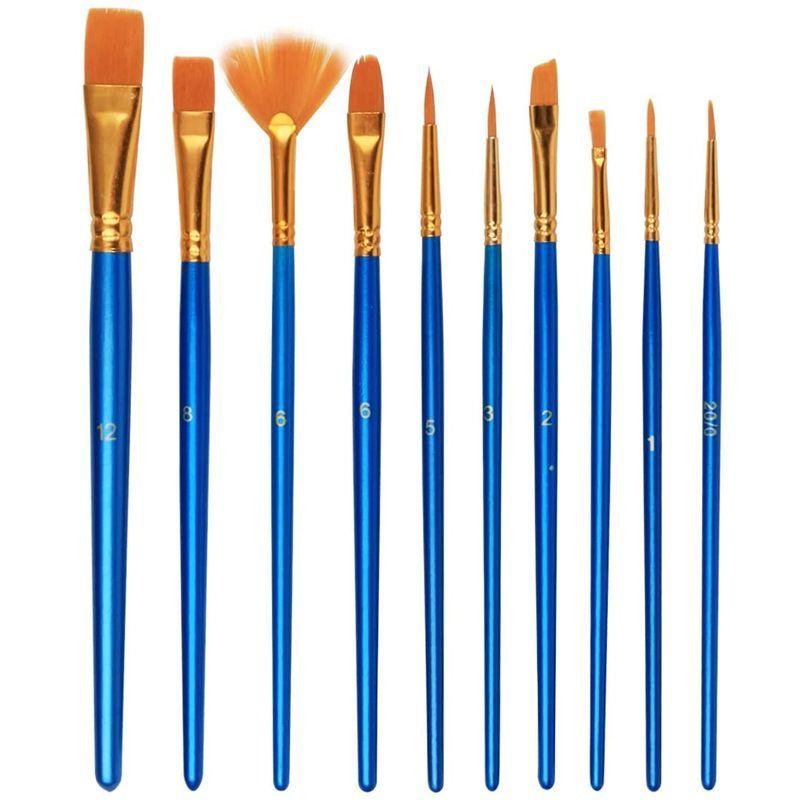 本物保証! ペイントブラシ 10本セット 水筆 絵具筆 絵の具 絵画 画材筆 アート ペイントブラシ 10本セット 水筆 絵具筆 絵の具 絵画 画材筆 アート1