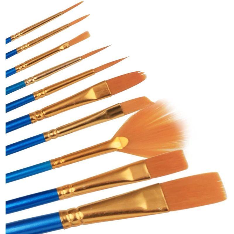 アクリル絵の具 筆 Yihuale 多用途 面相筆 ナイロン絵筆 ペイントブラシ 水彩画プラモデル 塗装十本セット 日本画 ブルー ケーディーラインストア 通販 Yahoo ショッピング
