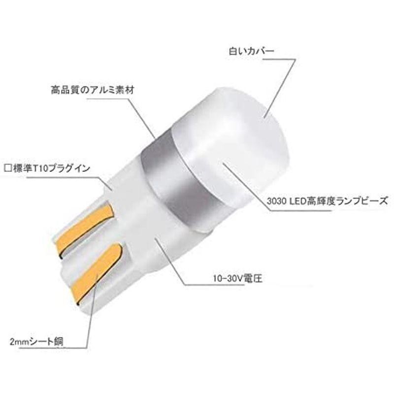 T10 LED バルブ アイスブルー 10V-60V電圧、12V-24V車兼用 ポジションランプ W5W 194 175 161 168 1｜kdline｜03