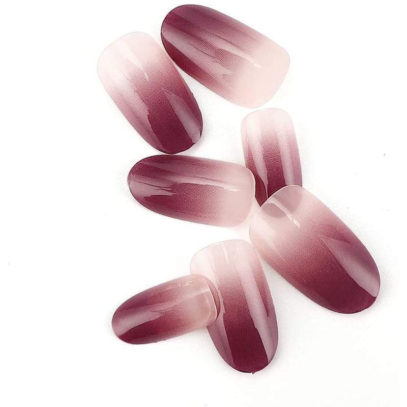 Liarty 24pcs 夢幻 粉紫 グラデーション ネイルチップ ショート 人気 夏 つけ爪 優雅ネイル かわいい 花嫁ネイル ケーディーラインストア 通販 Yahoo ショッピング